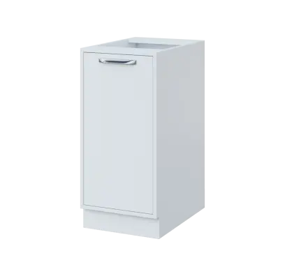 QS - 4D spodní skříňka, 1-dveřová, levá, 900x400x600, bílá